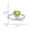 6mm Heart Gemstone rings