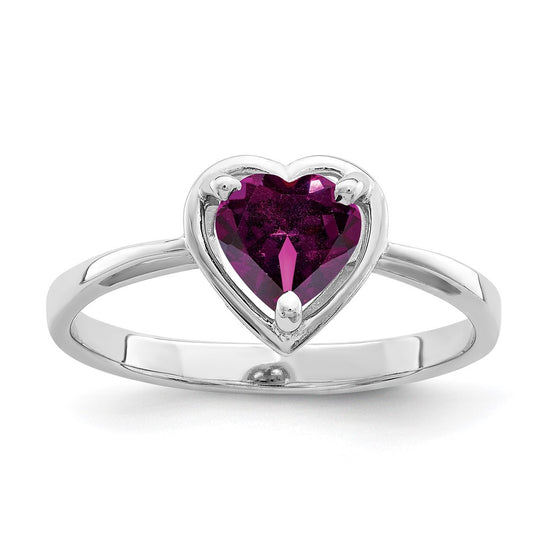6mm Heart Gemstone rings