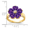 6mm Heart Gemstone & Diamond rings