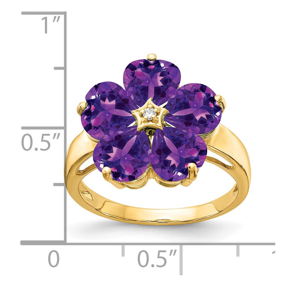 6mm Heart Gemstone & Diamond rings