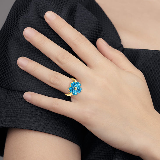 6mm Heart Gemstone & Diamond rings