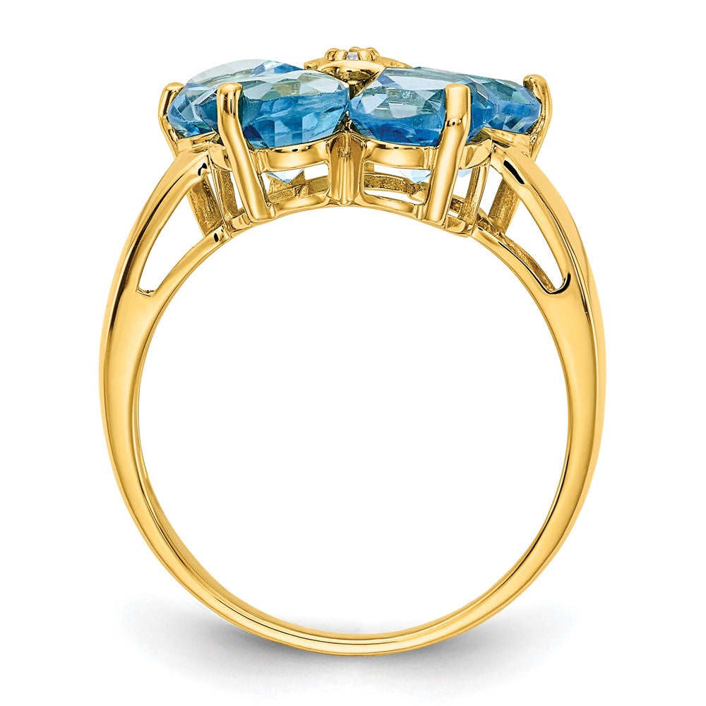 6mm Heart Gemstone & Diamond rings