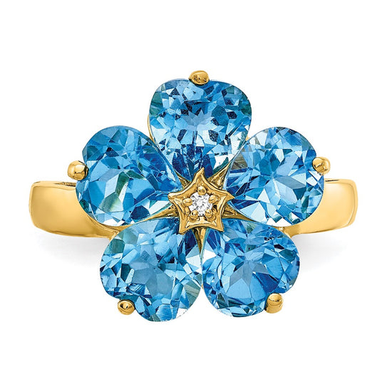 6mm Heart Gemstone & Diamond rings