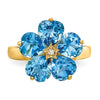 6mm Heart Gemstone & Diamond rings