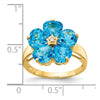 6mm Heart Gemstone & Diamond rings