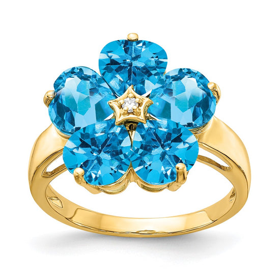 6mm Heart Gemstone & Diamond rings