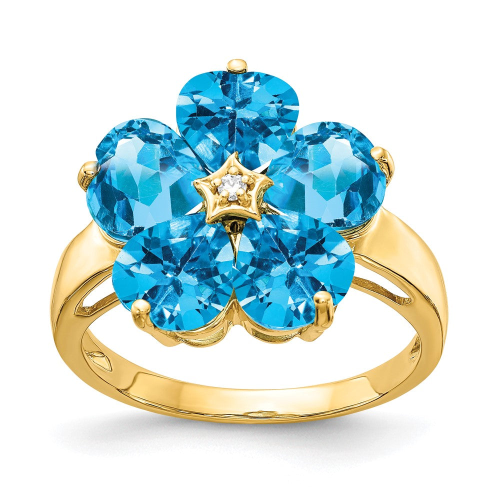 6mm Heart Gemstone & Diamond rings