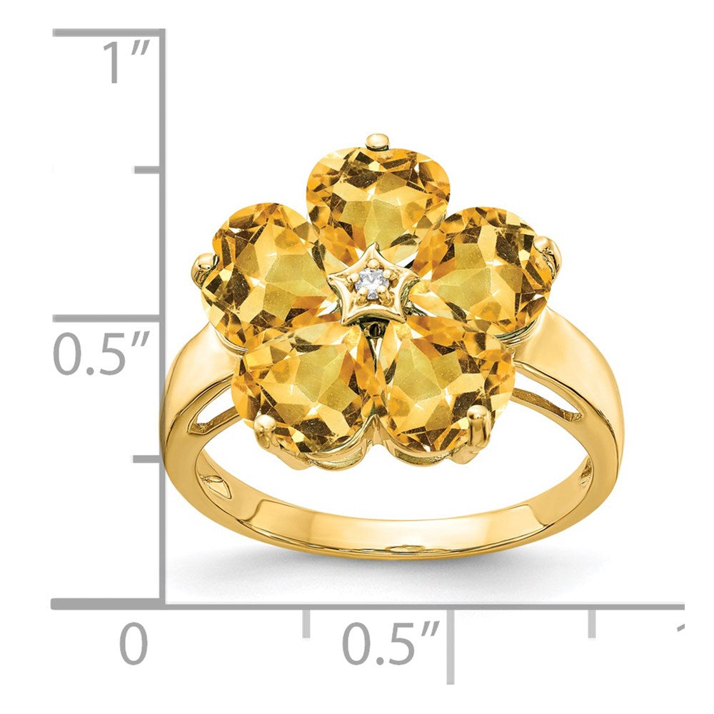 6mm Heart Gemstone & Diamond rings