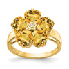 6mm Heart Gemstone & Diamond rings