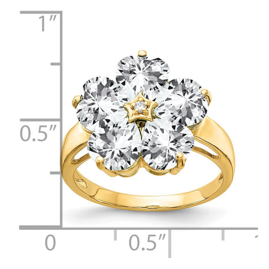 6mm Heart Gemstone & Diamond rings