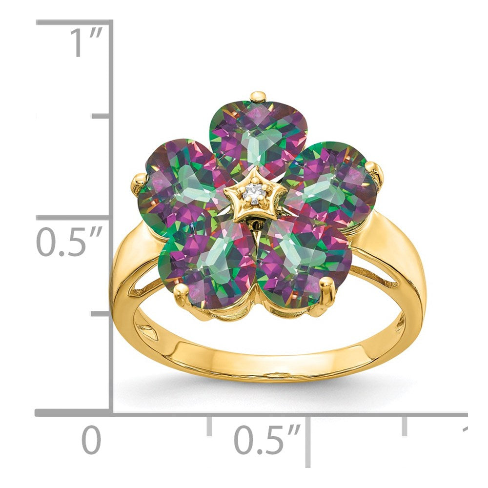 6mm Heart Gemstone & Diamond rings