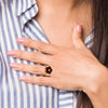 6mm Heart Gemstone & Diamond rings