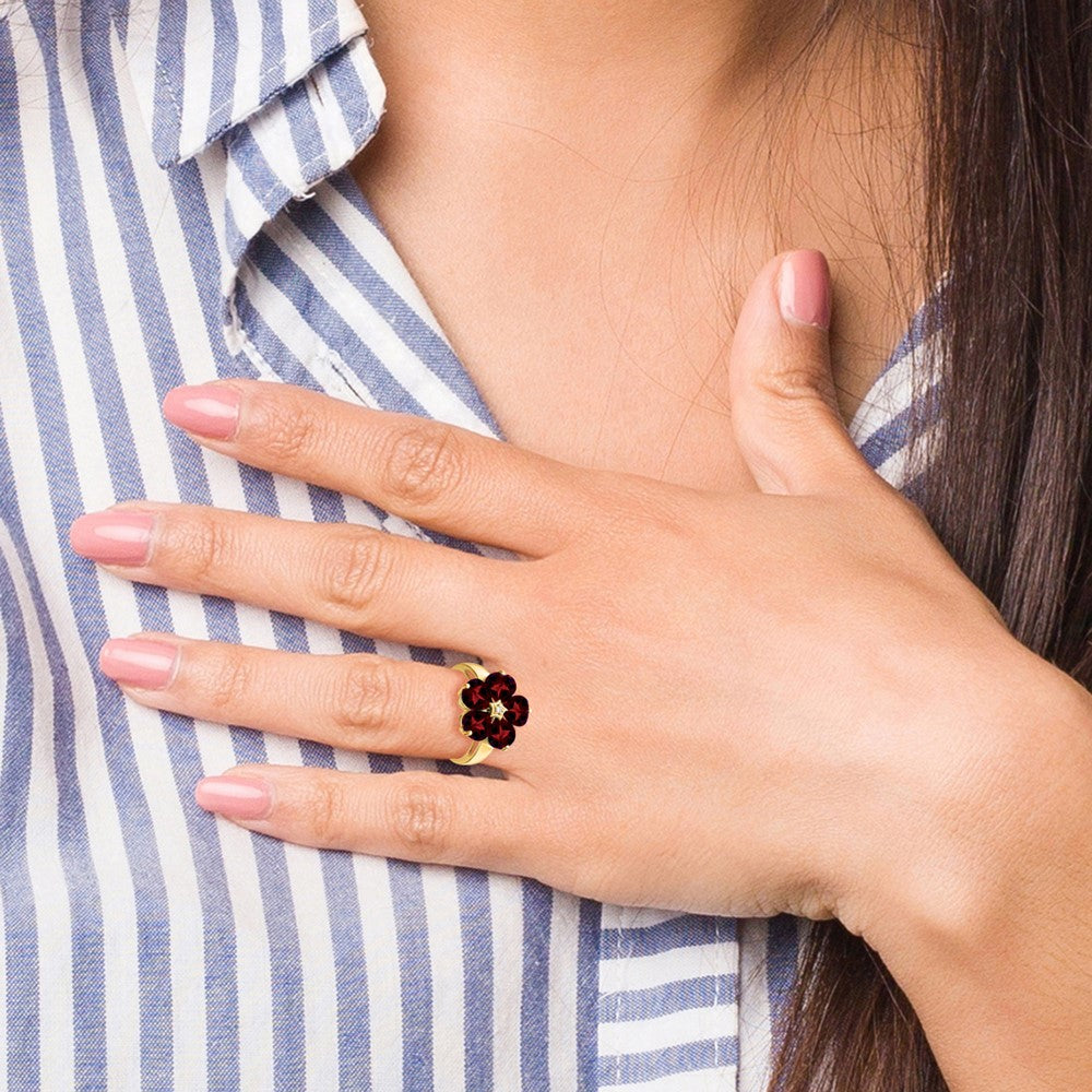 6mm Heart Gemstone & Diamond rings