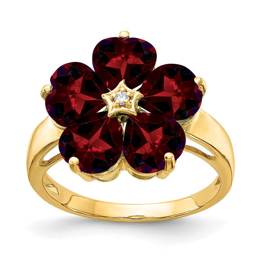 6mm Heart Gemstone & Diamond rings