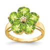 6mm Heart Gemstone & Diamond rings