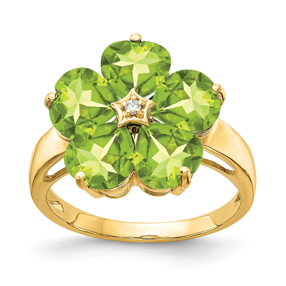 6mm Heart Gemstone & Diamond rings