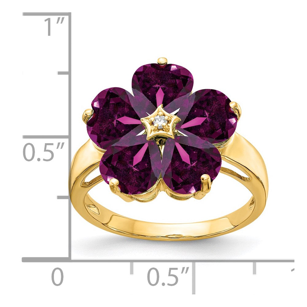 6mm Heart Gemstone & Diamond rings