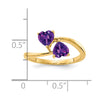 5mm Heart Gemstone rings