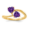 5mm Heart Gemstone rings