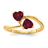 5mm Heart Gemstone rings
