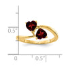 5mm Heart Gemstone rings