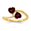 5mm Heart Gemstone rings