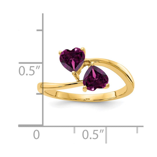 5mm Heart Gemstone rings