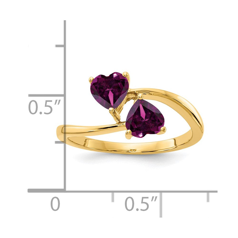 5mm Heart Gemstone rings