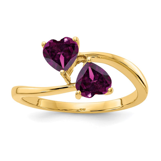 5mm Heart Gemstone rings