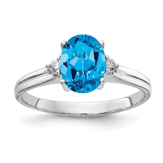Oval Gemstone & Diamond Rings