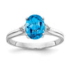 Oval Gemstone & Diamond Rings