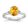 Oval Gemstone & Diamond Rings