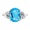 Oval Gemstone & Diamond Rings