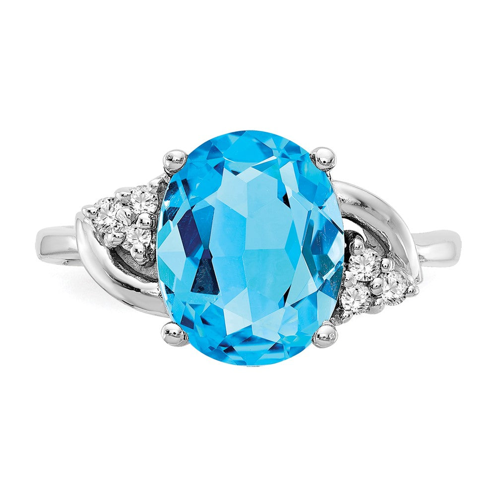 Oval Gemstone & Diamond Rings