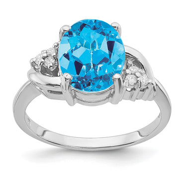 Oval Gemstone & Diamond Rings