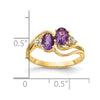 14k Oval Gemstone & Diamond rings