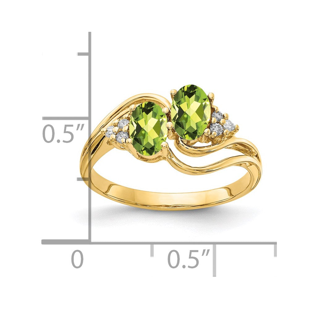 14k Oval Gemstone & Diamond rings