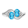 Oval Gemstone & Diamond Rings