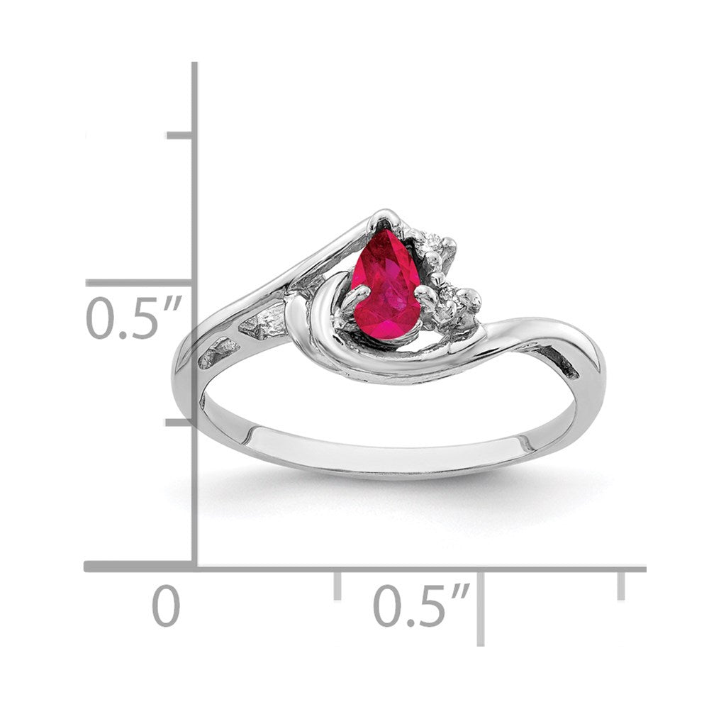 5x3mm Pear Gemstone & Diamond Rings