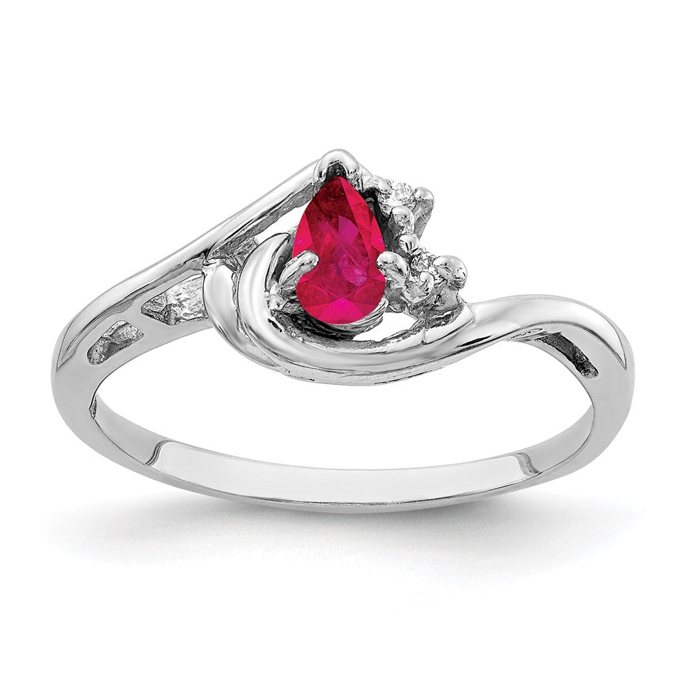 5x3mm Pear Gemstone & Diamond Rings