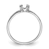 14k White Gold 6x4mm Oval Gemstone Ring Mounting