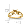 14k 7x5mm Oval Gemstone Ring Mounting
