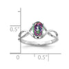 14k White Gold 7x5mm Oval Fire Topaz Ring