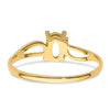 14k 6x4mm Oval Gemstone Ring Mounting
