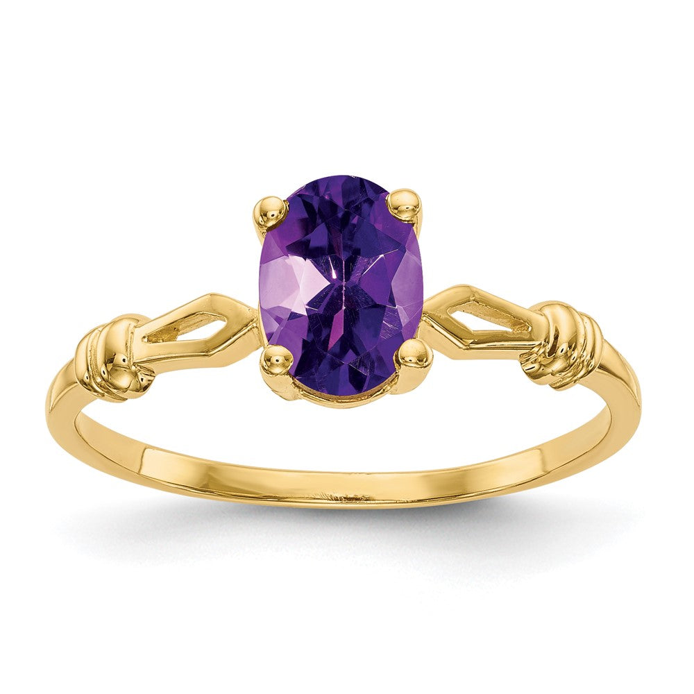 14k 7x5mm Oval Gemstone Ring