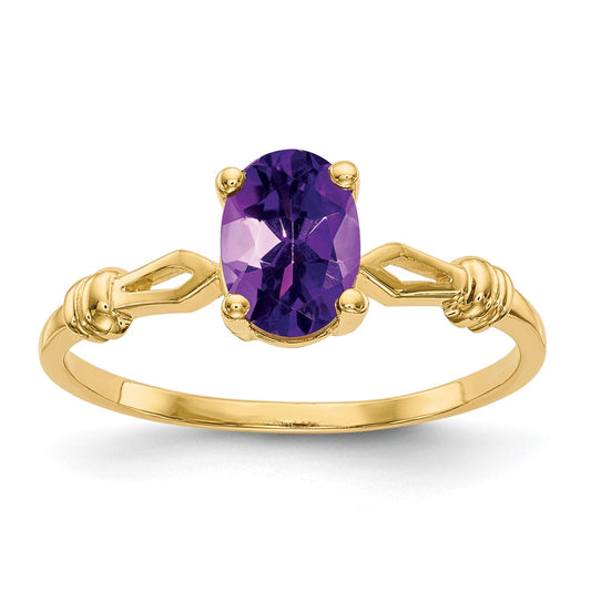 14k 7x5mm Oval Gemstone Ring
