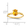 14k 7x5mm Oval Gemstone Ring