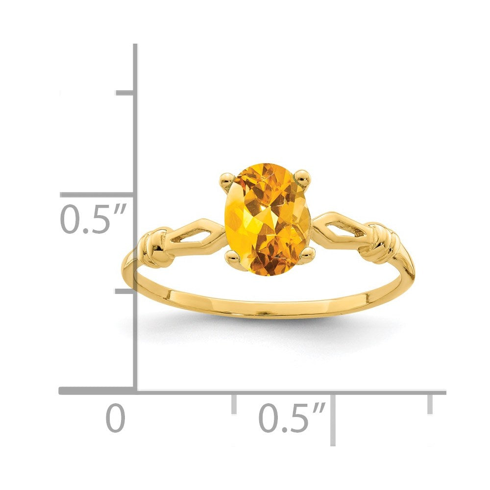 14k 7x5mm Oval Gemstone Ring