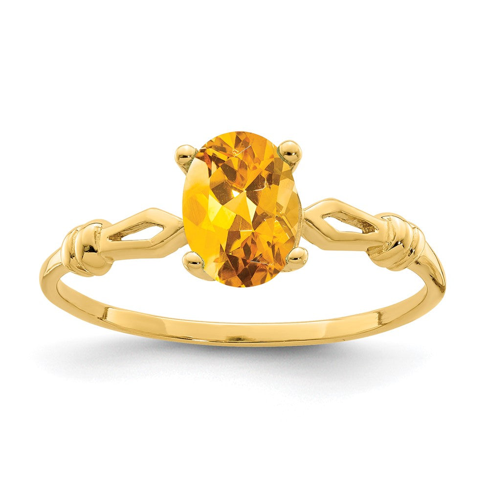 14k 7x5mm Oval Gemstone Ring