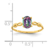 14k 7x5mm Oval Gemstone Ring